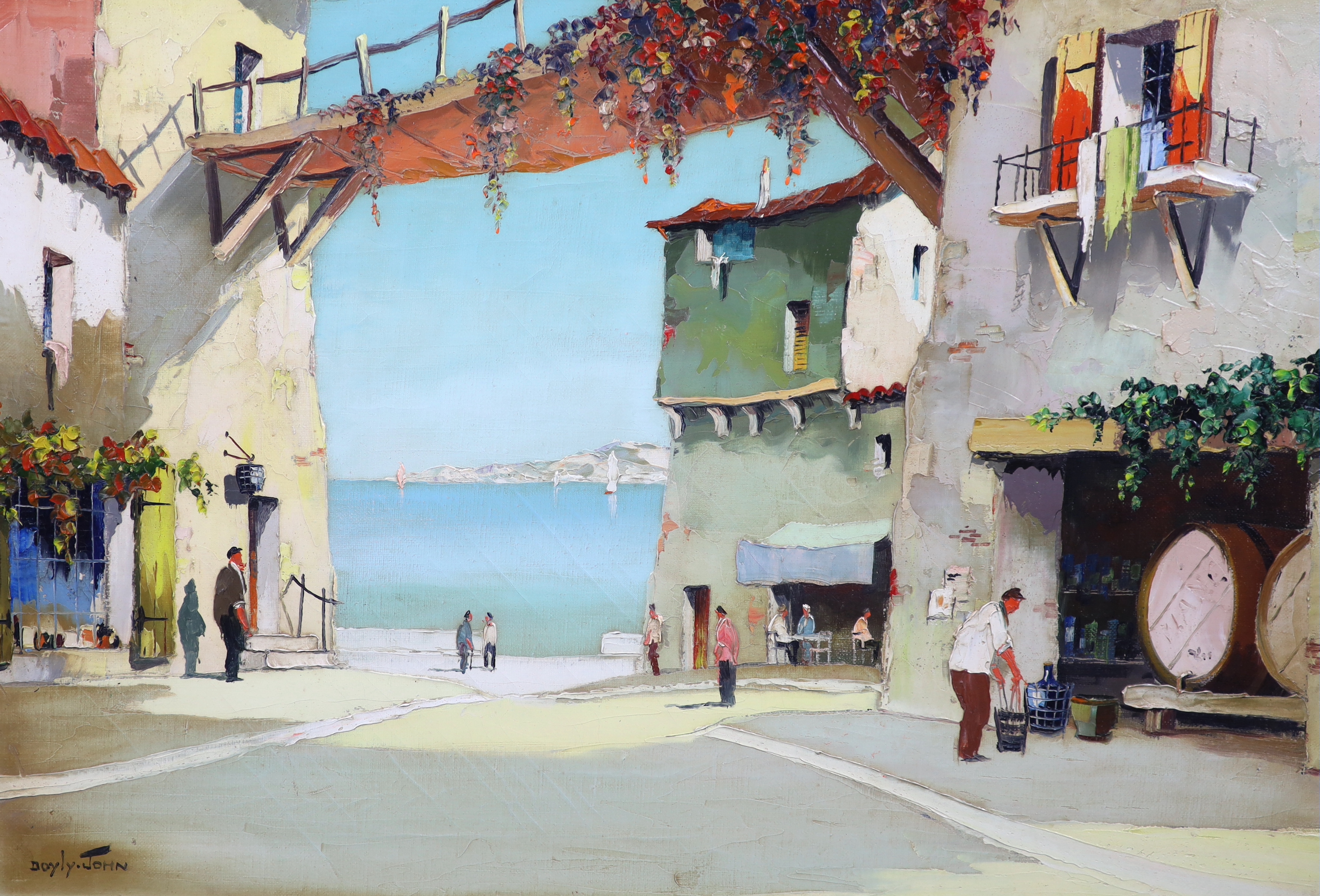 Cecil Rochfort D'Oyly John (British, 1906-1993), 'Portofino Italian Riviera', oil on canvas, 46 x 66cm